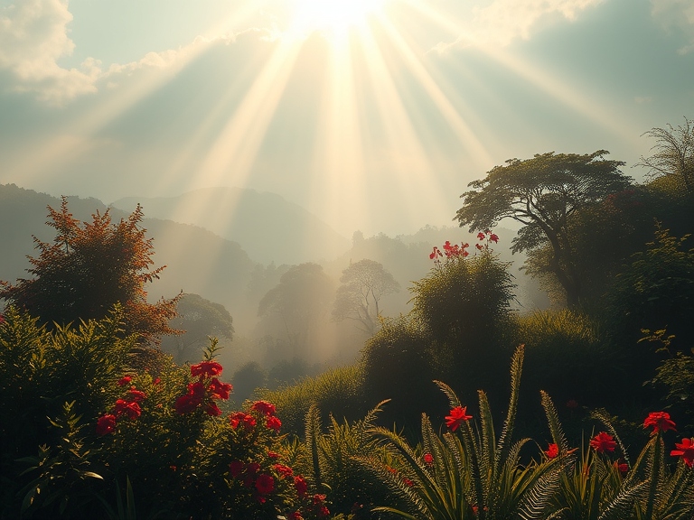 sun trees