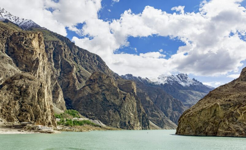 Attabad Lake in Gilgit-Baltistan, Pakistan, in summer