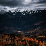 Mountains and hills in autumn, similar to Pakistan's autumn colors