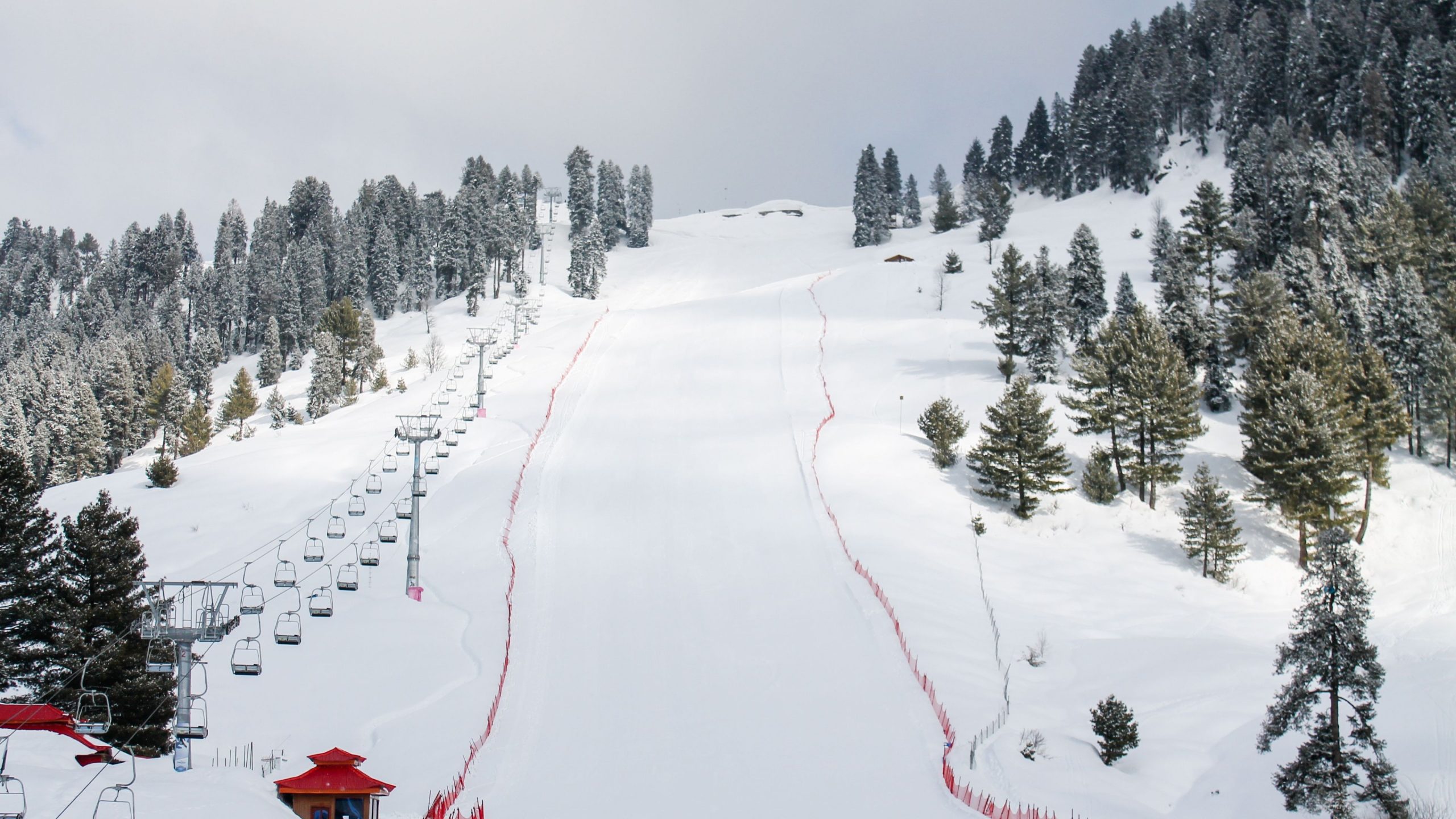 Malam Jabba ski resort during winter