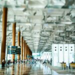 Pakistan's international airports: an airport departure hall interior