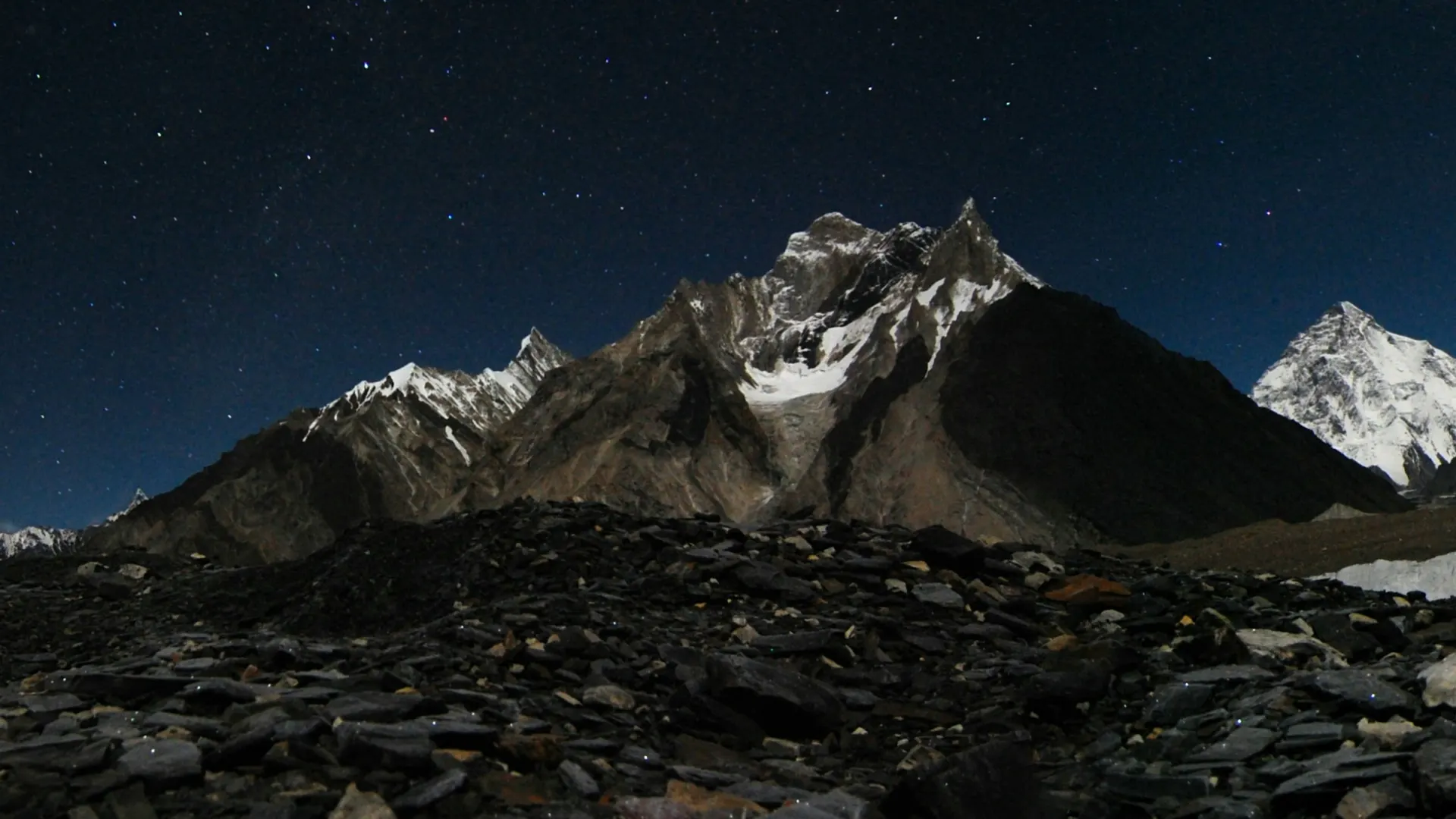 The intersection of the Baltoro and Godwin-Austen Glaciers at Concordia, Karakoram, Pakistan