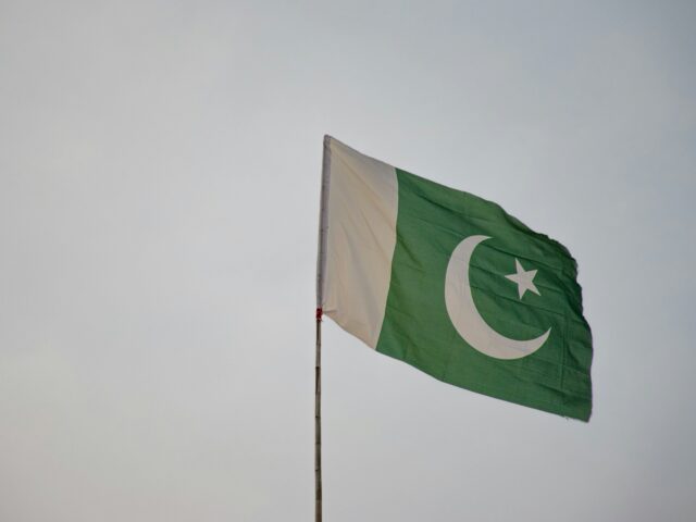 Pakistan Independence Day celebrations: the national flag flying in Rahim Yar Khan