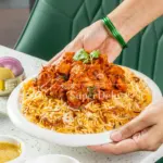 A plate of biryani, illustrative of Pakistani biryani varieties