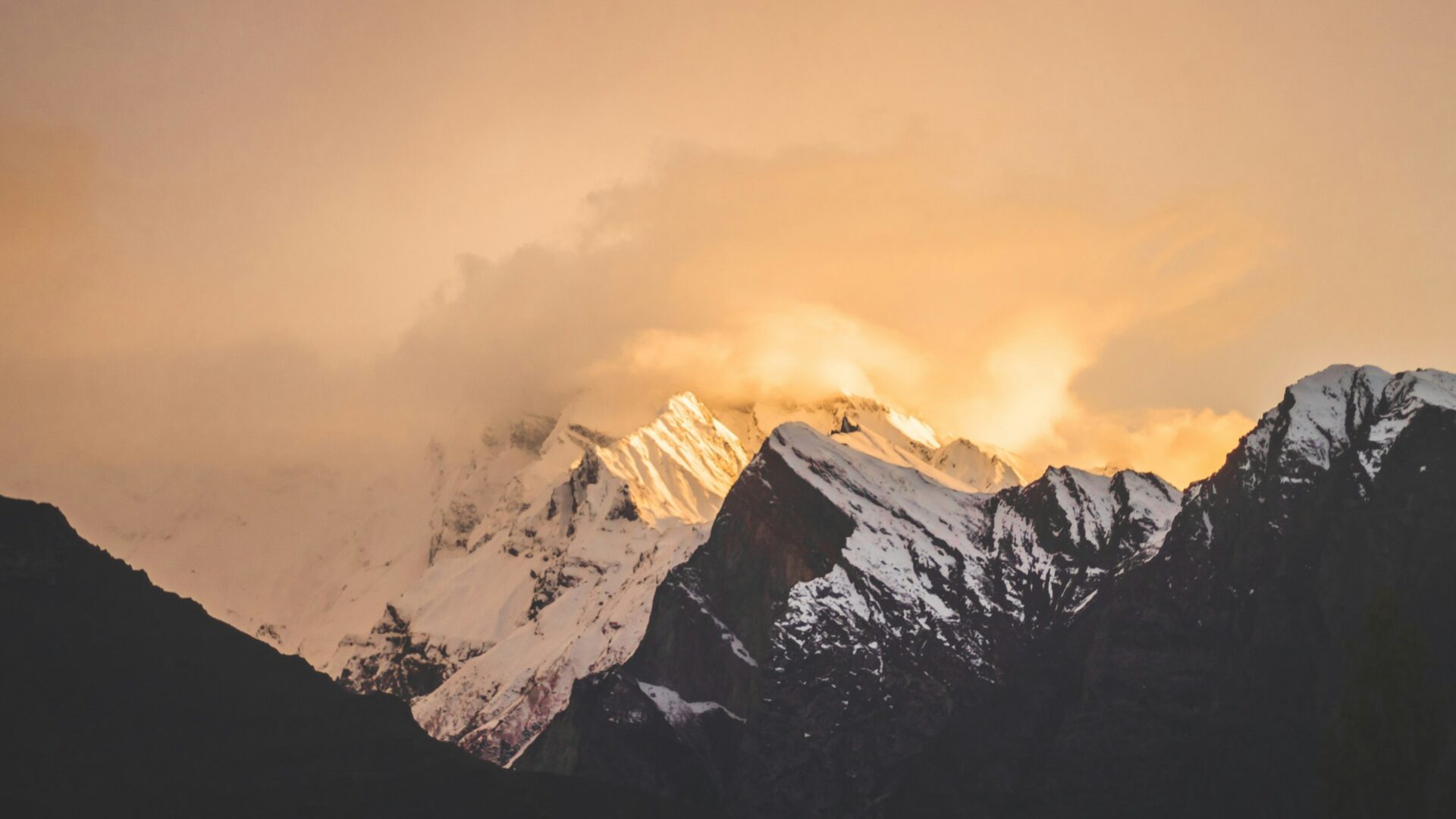 A snow-covered peak in the Hunza Valley, illustrative of the Batura Muztagh range containing Ultar Sar, Pakistan