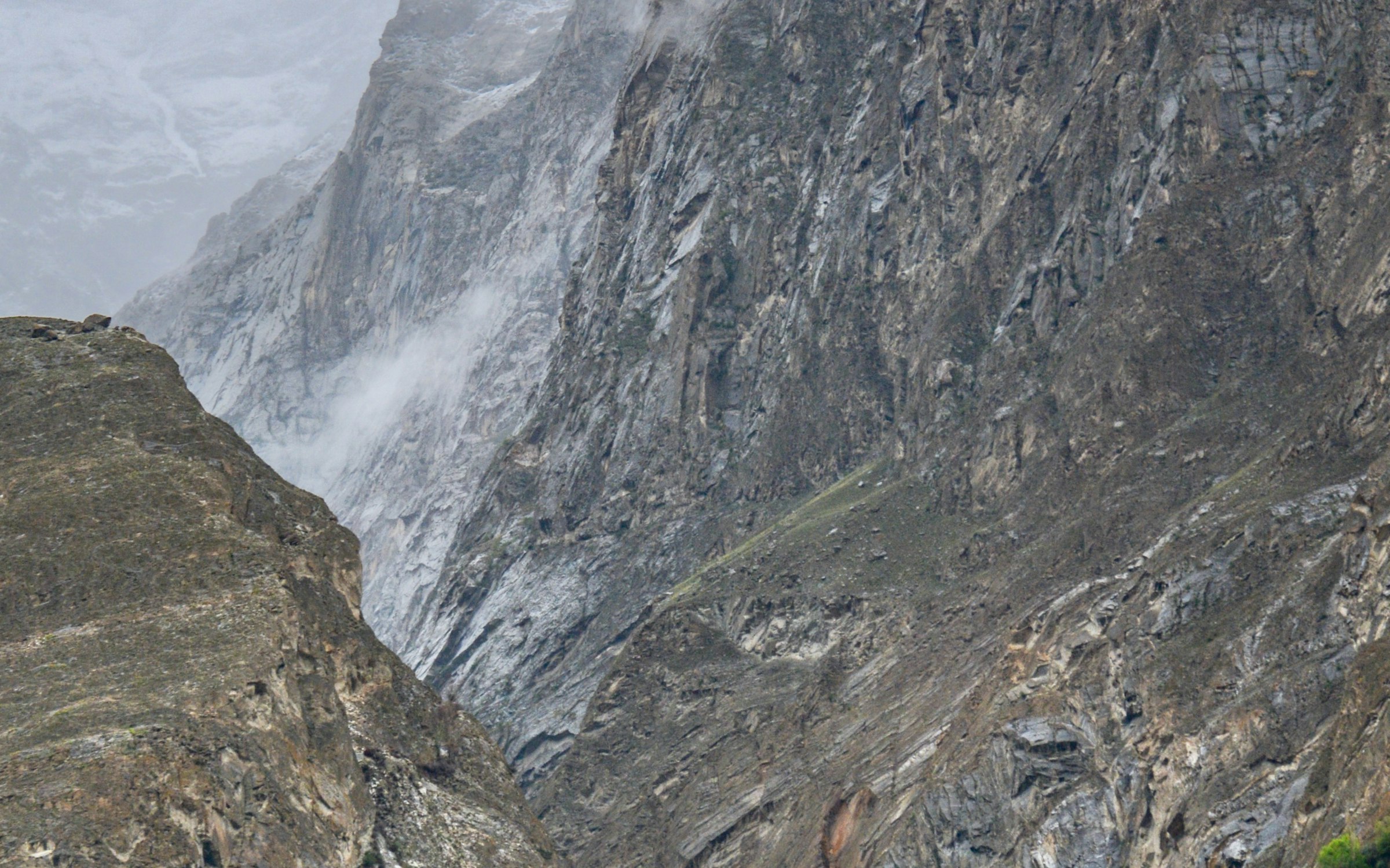 Village buildings at the foot of mountains in Karimabad, Hunza, Pakistan