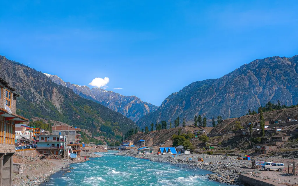 A river running through Kalam, Swat Valley, Khyber Pakhtunkhwa, Pakistan