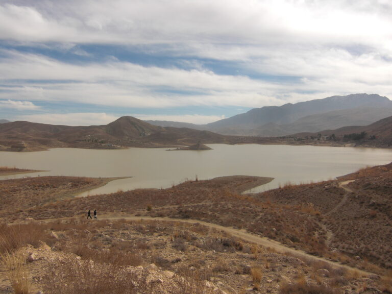 Hanna Lake near Quetta with hills on the far shore