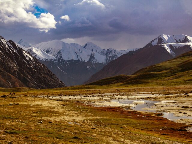 High-altitude landscape inside Khunjerab National Park in upper Hunza