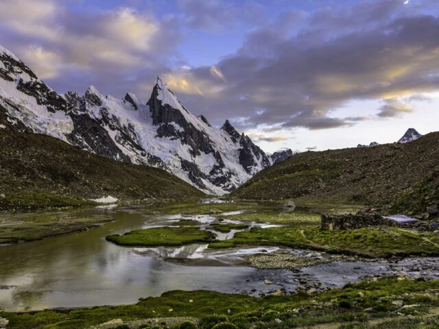 Laila Peak, a pointed granite summit above the Hushe Valley in the Karakoram