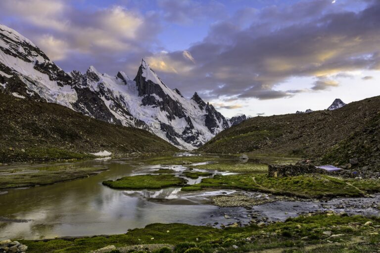 Laila Peak, a pointed granite summit above the Hushe Valley in the Karakoram