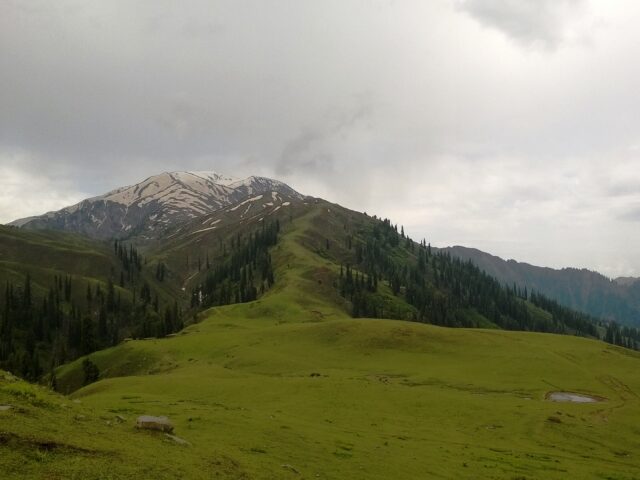 Makra Peak rising above the Siri Paye meadows near Shogran