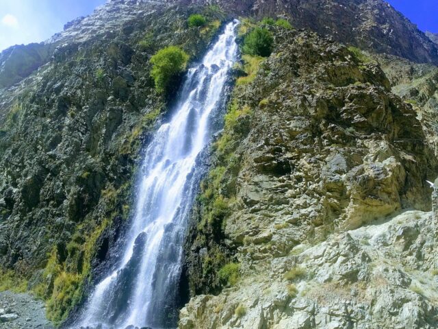 Manthokha Waterfall in the Kharmang Valley near Skardu, Gilgit-Baltistan