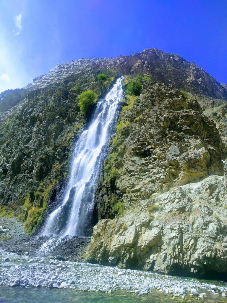 Manthokha Waterfall in the Kharmang Valley near Skardu, Gilgit-Baltistan