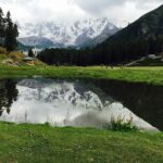 Green meadow at Fairy Meadows with Nanga Parbat rising behind