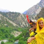 Kalasha women dancing at the Chilam Joshi spring festival in Chitral