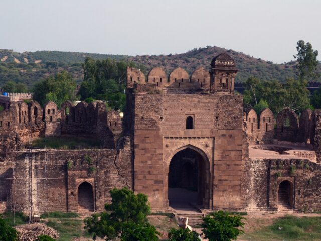 A main gateway of Rohtas Fort, the 16th-century UNESCO World Heritage fortress near Dina in Punjab, Pakistan