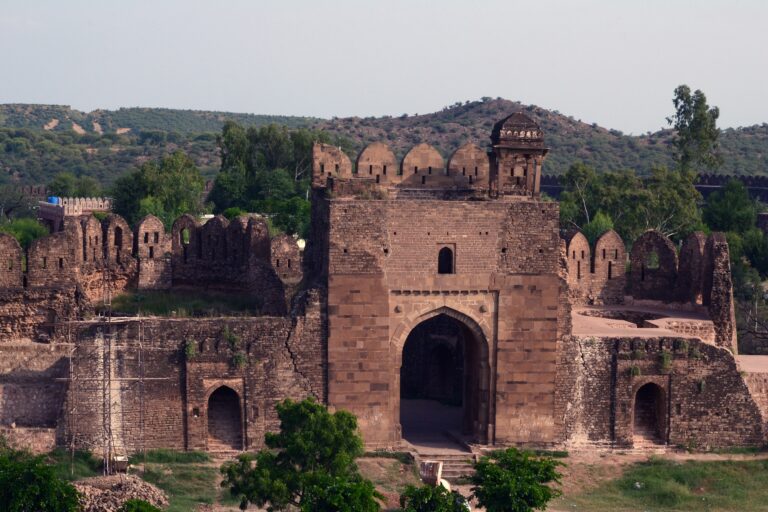 A main gateway of Rohtas Fort, the 16th-century UNESCO World Heritage fortress near Dina in Punjab, Pakistan